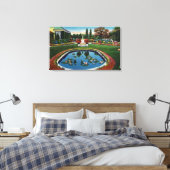 Eastman House Gardens Lily Pond Canvas Afdruk (Insitu (Slaapkamer))