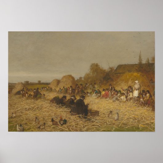 Eastman Johnson - Husking Bee, Island of Nantucket Poster (Voorkant)