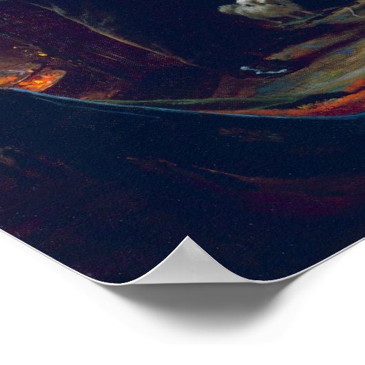 Eastman Johnson Kersttijd, de Blodgett Famil Poster (Hoek)