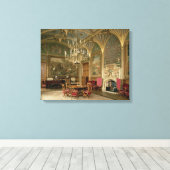 Eastnor Castle, Herefordshire: de tekening Canvas Afdruk (Insitu (Houten vloer))
