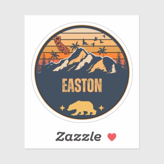 Easton, Californië Sticker (Vel)