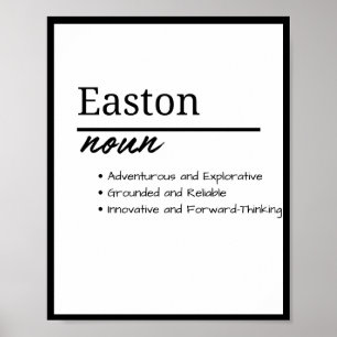 Easton, Jongen Gepersonaliseerde Naam Definitie Poster