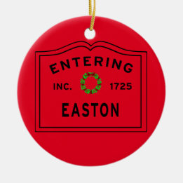 Easton MA-kerst Keramisch Ornament
