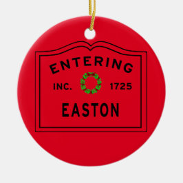 Easton MA-kerst Keramisch Ornament