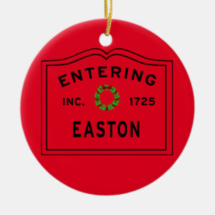 Easton MA-kerst Keramisch Ornament
