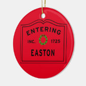 Easton MA-kerst Keramisch Ornament (Links)