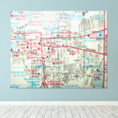 EASTON, MD  Kaart Canvas Afdruk (Insitu (Houten vloer))