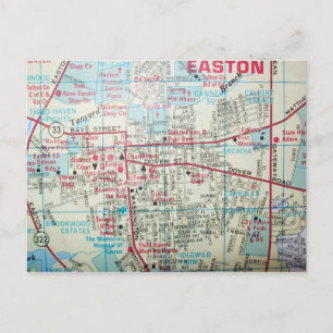 EASTON MD, Map Briefkaart