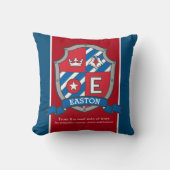 Easton naam betekent kind rood blauw vogelkussen kussen (Voorkant)