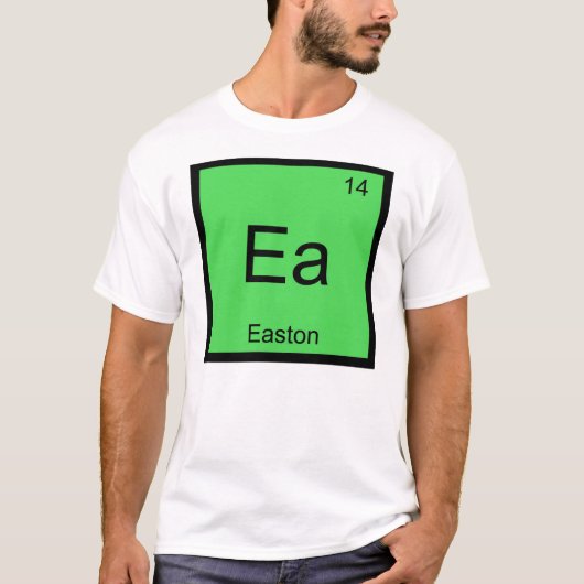 Easton Name Chemistry Element Periodic Table T-shirt (Voorkant)