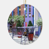 Easton PA - Buiten zitten Keramisch Ornament (Links)