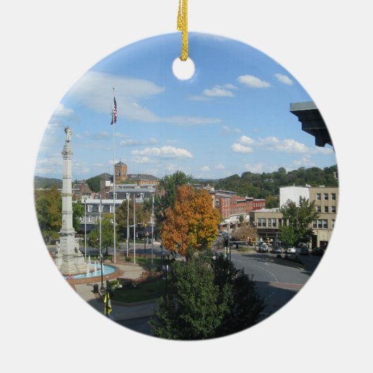 Easton PA Keramisch Ornament (Achterkant)