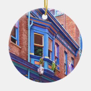 Easton PA - Straat met erker Keramisch Ornament