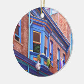 Easton PA - Straat met erker Keramisch Ornament (Links)