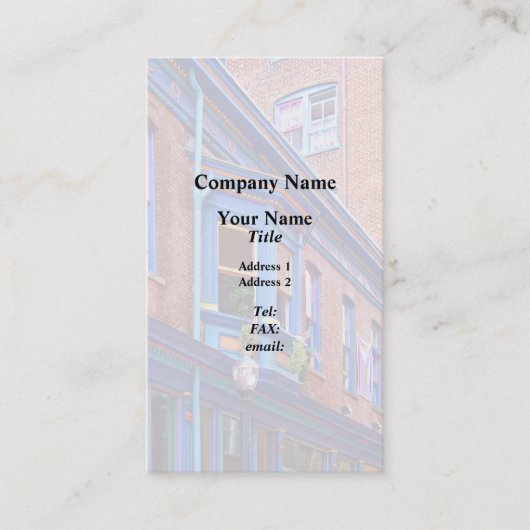 Easton PA - Straat met erker Visitekaartje (Voorkant)