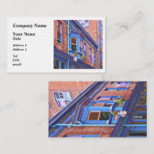 Easton PA - Straat met erker Visitekaartje (Voorkant / Achterkant)