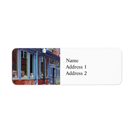 Easton PA - Straat met open deur Etiket (Voorkant)