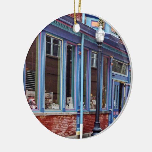 Easton PA - Straat met open deur Keramisch Ornament (Links)