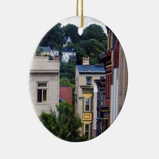 Easton PA - Uitzicht uit raam Keramisch Ornament (Rechts)