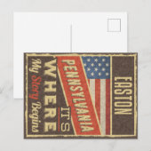 Easton Pennsylvania Briefkaart (Voorkant / Achterkant)