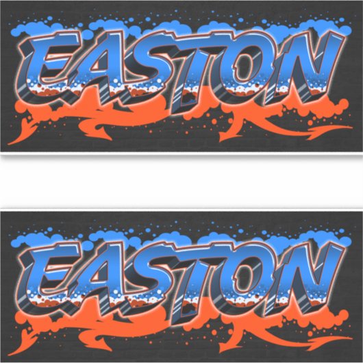 Easton Vorname Name Graffiti Aufkleber Sticker (Voorkant)