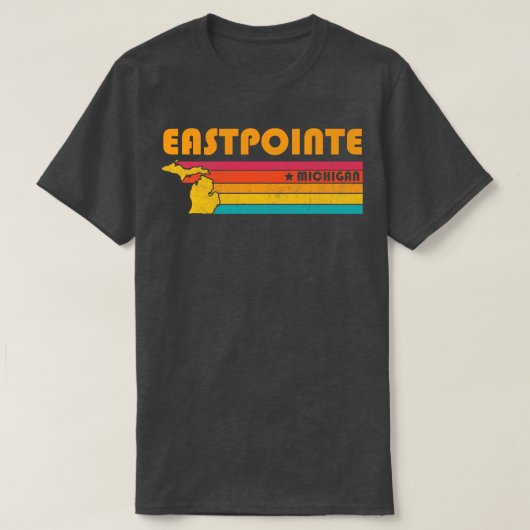 Eastpointe Michigan Vintage Verdrietig Souvenir T-shirt (Design voorkant)