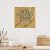 Eastport en Lubec Maine  Map Poster (Keuken)