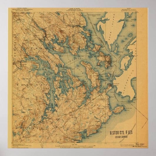 Eastport en Lubec Maine  Map Poster (Voorkant)