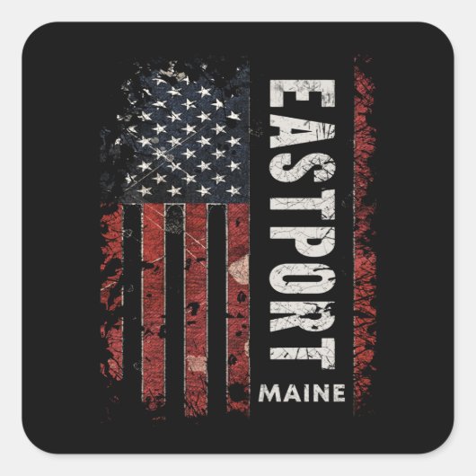 Eastport Maine Vierkante Sticker (Voorkant)