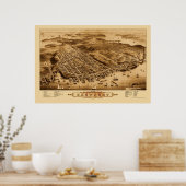 Eastport, ME Panorama Map - 1879 Poster (Keuken)