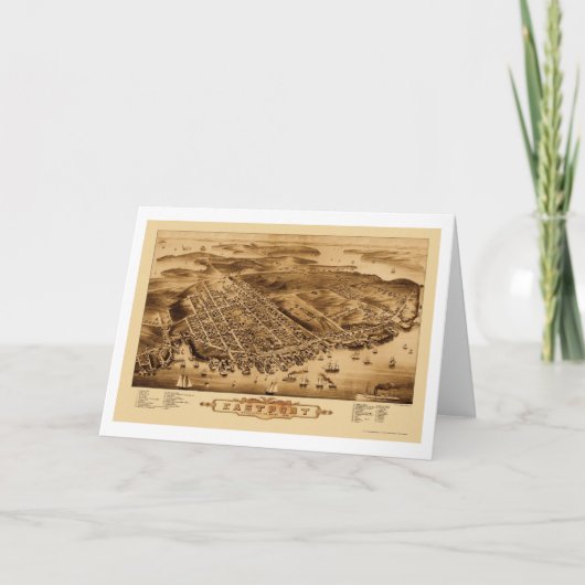 Eastport, ME Panoramische Kaart - 1879 (Voorkant)