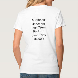 Eastside Theater: Auditie, Repetitie...Vrouwen Gra T-shirt