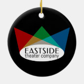 Eastside Theatre Company, zwart Keramisch Ornament (Achterkant)