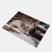 Easttern Gray Wolf Deurmat (Schuin)