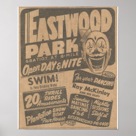 Eastwood Amusement Park, Michigan, 1948 Ad Poster