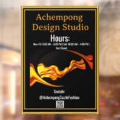 Easy-Apply Luxury: Achempong Residue-Free Store HR Raamsticker (Vel 2)