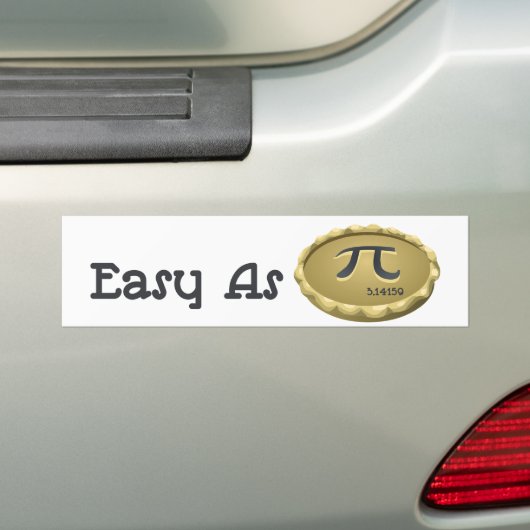 Easy As Pi Bumpersticker (Op auto)