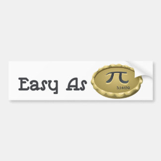 Easy As Pi Bumpersticker