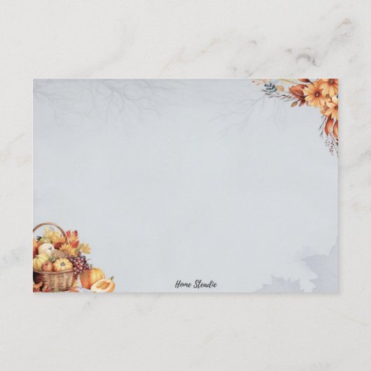 Easy as Pie Basic Blank Recept Kaart (Achterkant)