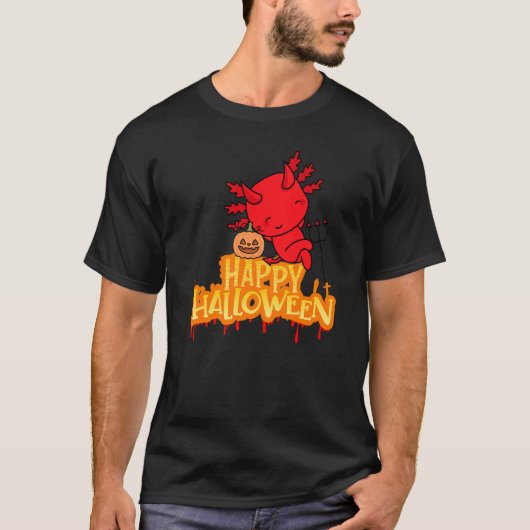 Easy Axolotl Halloween Kostuum Kinder Axolotl T-shirt (Voorkant)