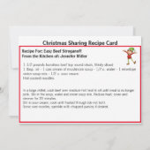 Easy Beef Stroganoff Recipe Sharing Kerstmis Feestdagenkaart (Achterkant)