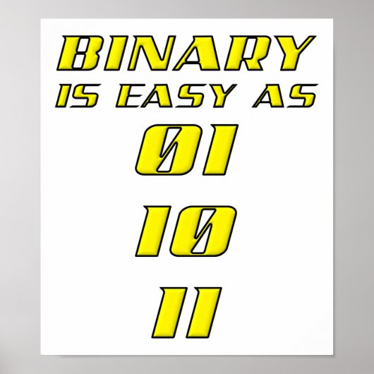 Easy Binary Funny Poster (Voorkant)