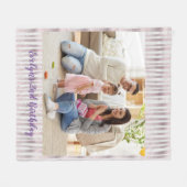 Easy Birthday Jubileum Custom Photo Template Fleece Deken (Voorkant (Horizontaal))