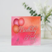 Easy Birthday Party-uitnodiging sjabloon Kaart (Staand voorkant)