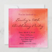 Easy Birthday Party-uitnodiging sjabloon Kaart (Achterkant)