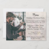 Easy Coffee Shop Menu Stijl Kerstfeest Kaart (Voorkant)