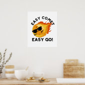 Easy Comet Easy Go Grappige Astronomie Pun Poster (Keuken)