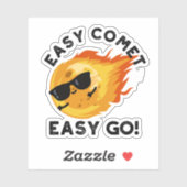 Easy Comet Easy Go Grappige Astronomie Pun Sticker (Vel)