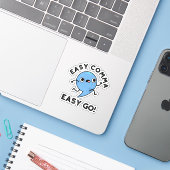 Easy Comma Easy Go Funny Punctun Sticker (Laptop met iPhone)