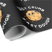 Easy Crumb Easy Dough Funny Cookie Pun Dark BG Cadeaupapier (Rol Hoek)